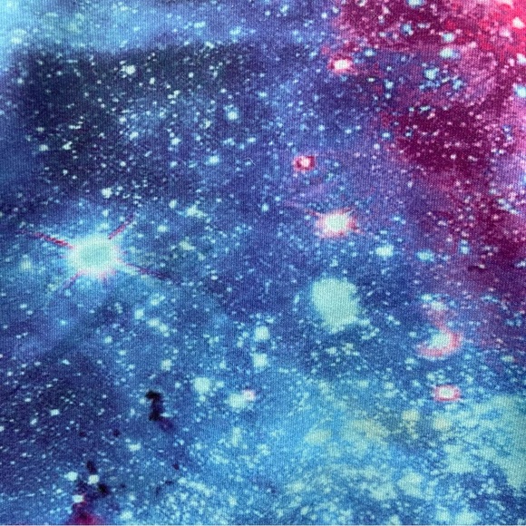 Women's Hooded Sweatshirt Galaxy Universe Pattern XL - Picture 2 of 10